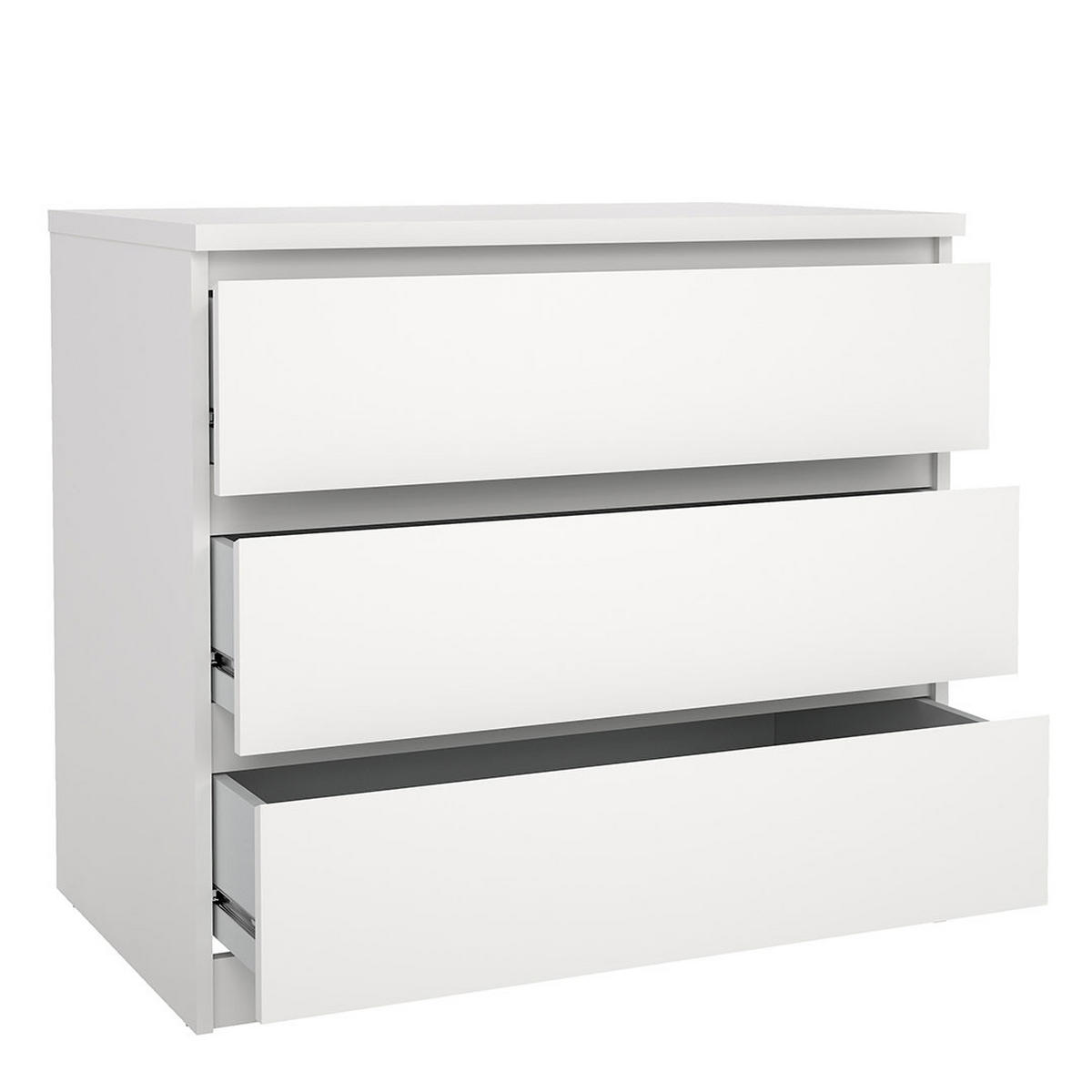 KOMMODE, Naia, Weiß, Holzwerkstoff, 77 x 50 x 71 cm - Weiß, Holzwerkstoff (77/71/50cm) - ebuy24