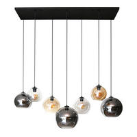 HÄNGELEUCHTE Globe Schwarz 45/145/150 cm - Schwarz, Glas (45/145/150cm) - Hoyz Collection