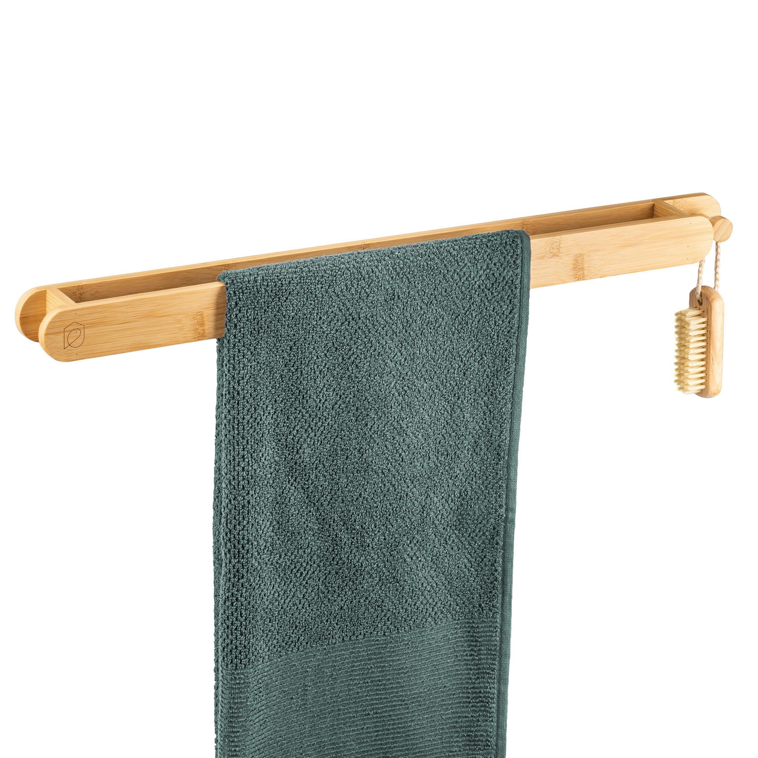 HANDTUCHHALTER, Bambus - Braun, Holz (62/4/5cm) - eluno