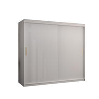 SCHWEBETÜRENSCHRANK 200/200/62 2-türig - Goldfarben/Weiß, Holz/Kunststoff (200/200/62cm) - MÖBEL KRYSPOL