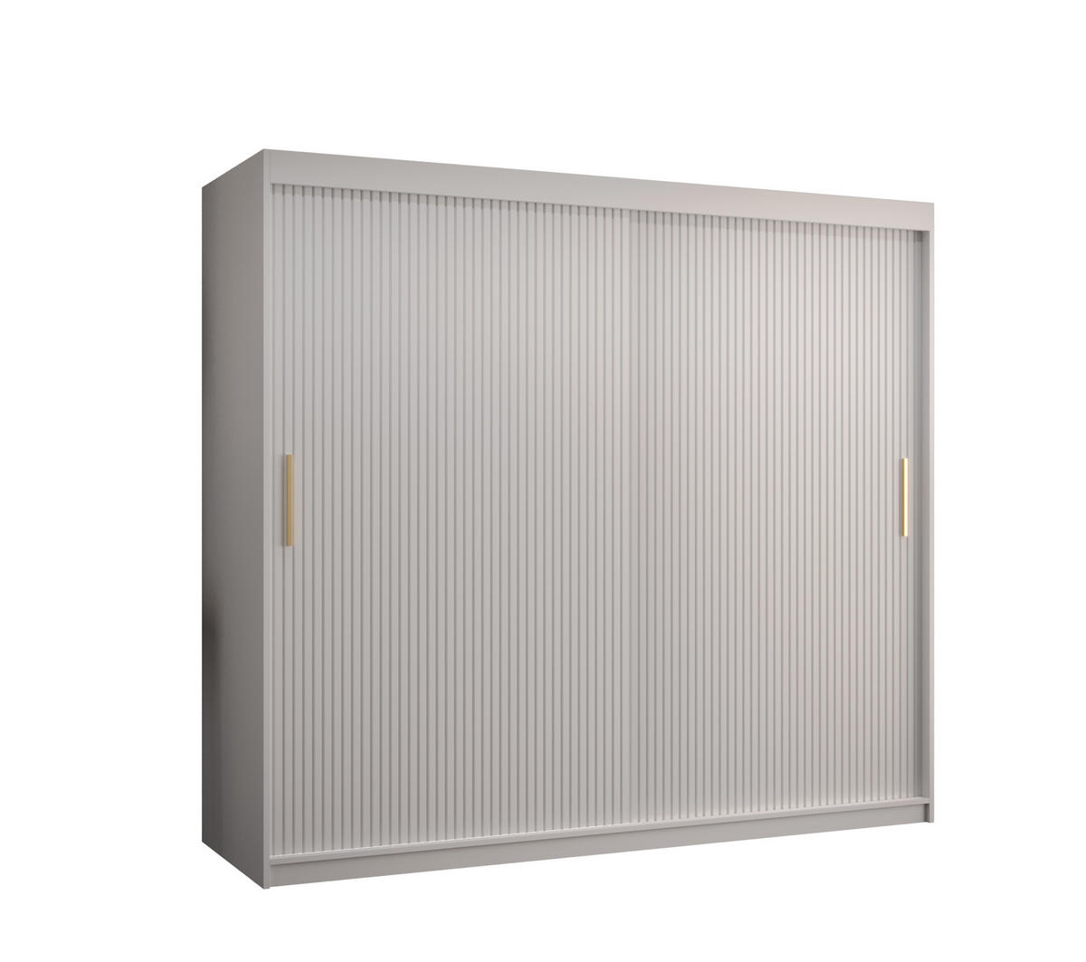 SCHWEBETÜRENSCHRANK 200/200/62 2-türig - Goldfarben/Weiß, Holz/Kunststoff (200/200/62cm) - MÖBEL KRYSPOL