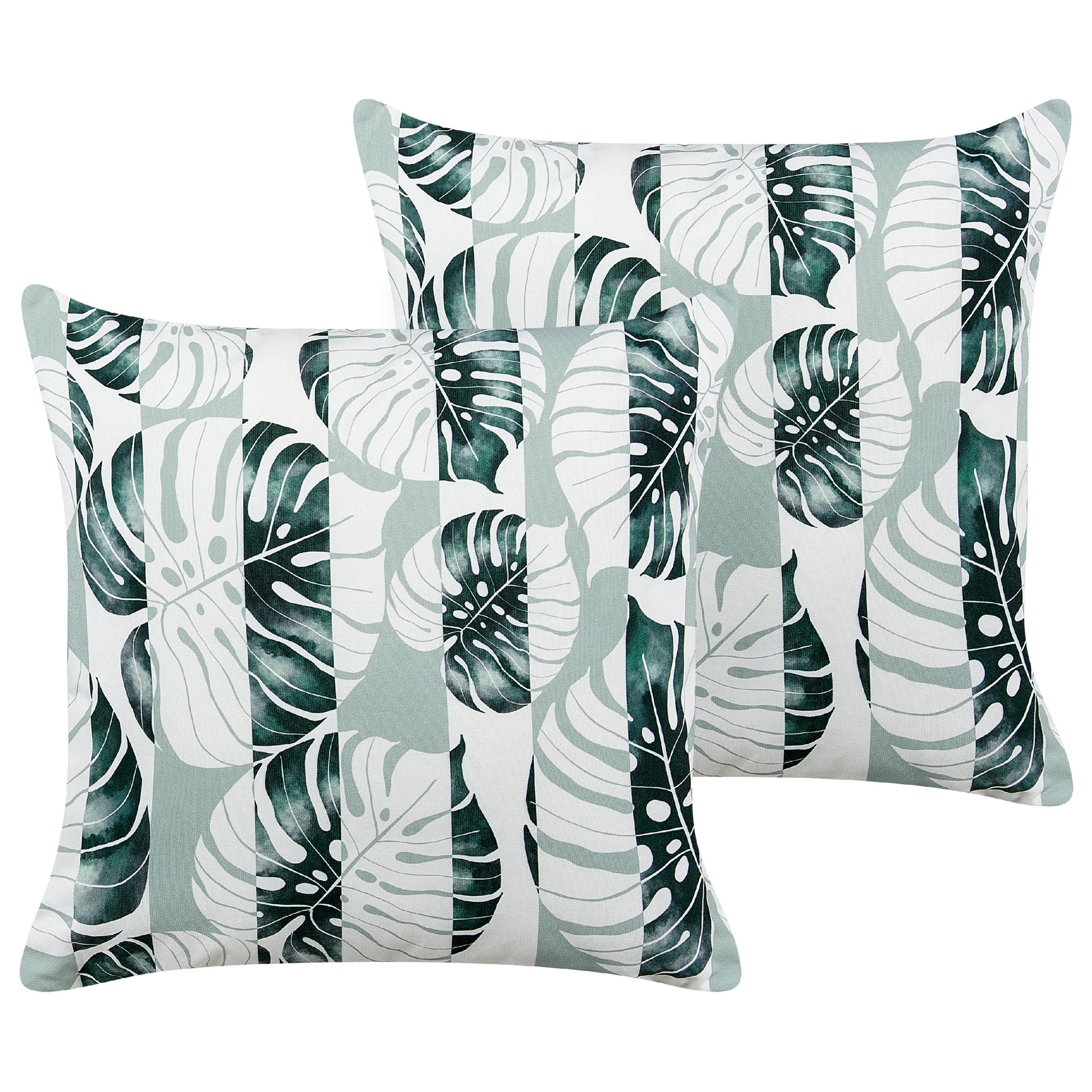 PERNĂ DE EXTERIOR set de 2 model cu frunze verde 45/45 cm Termini