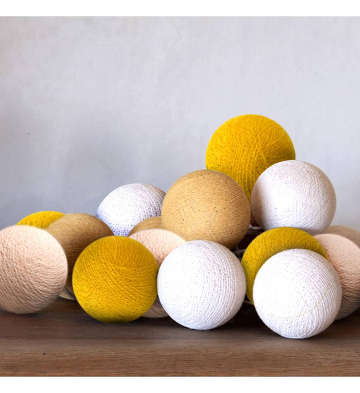 LICHTERKETTE LED Boxen - Les Tournesols - Gelb - Currygelb, Textil (165cm) - La case du cousin paul