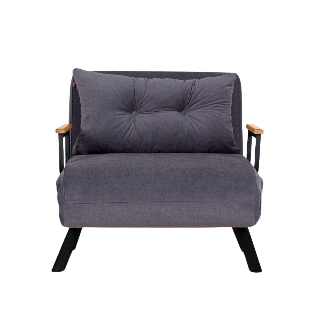 SESSEL mit Stoffbezug und Metallfüßen, umwandelbar 67/50/41 cm - Grau, Metall (50/41/67cm) - Calicosy