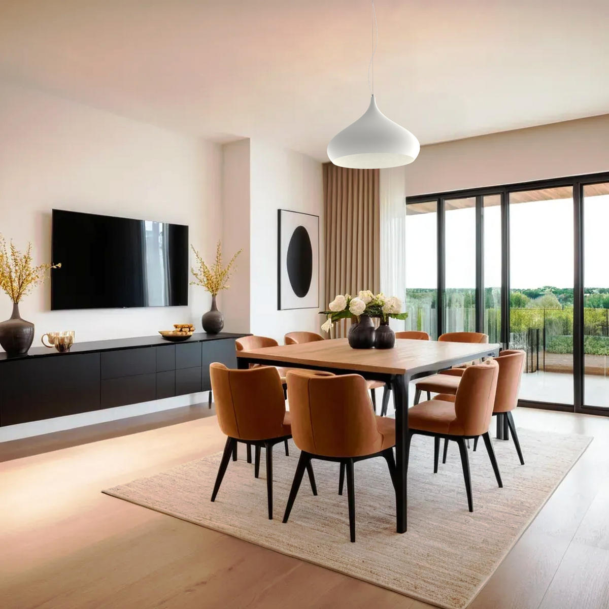 HÄNGELEUCHTE - Weiß, Metall (60/60/55cm) - Lumicom