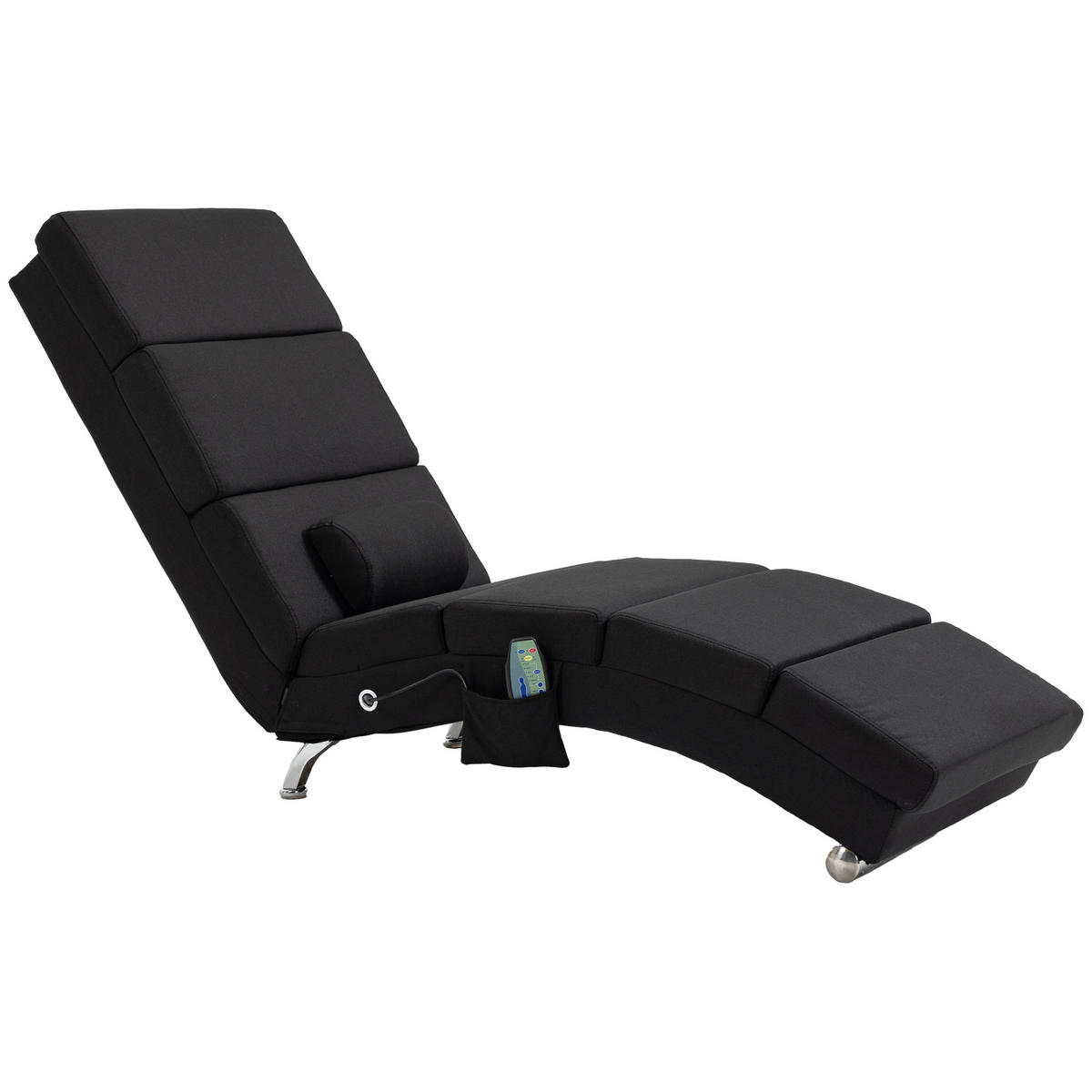RELAXLIEGE DE-15407 Massage und Heizung mit 8 Vibrationen Schwarz - Schwarz, Metall (168/84/56cm) - ComfortXL