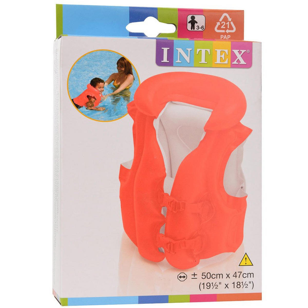 SCHWIMMWESTE Kinder orange - Orange, Kunststoff (47/50cm)