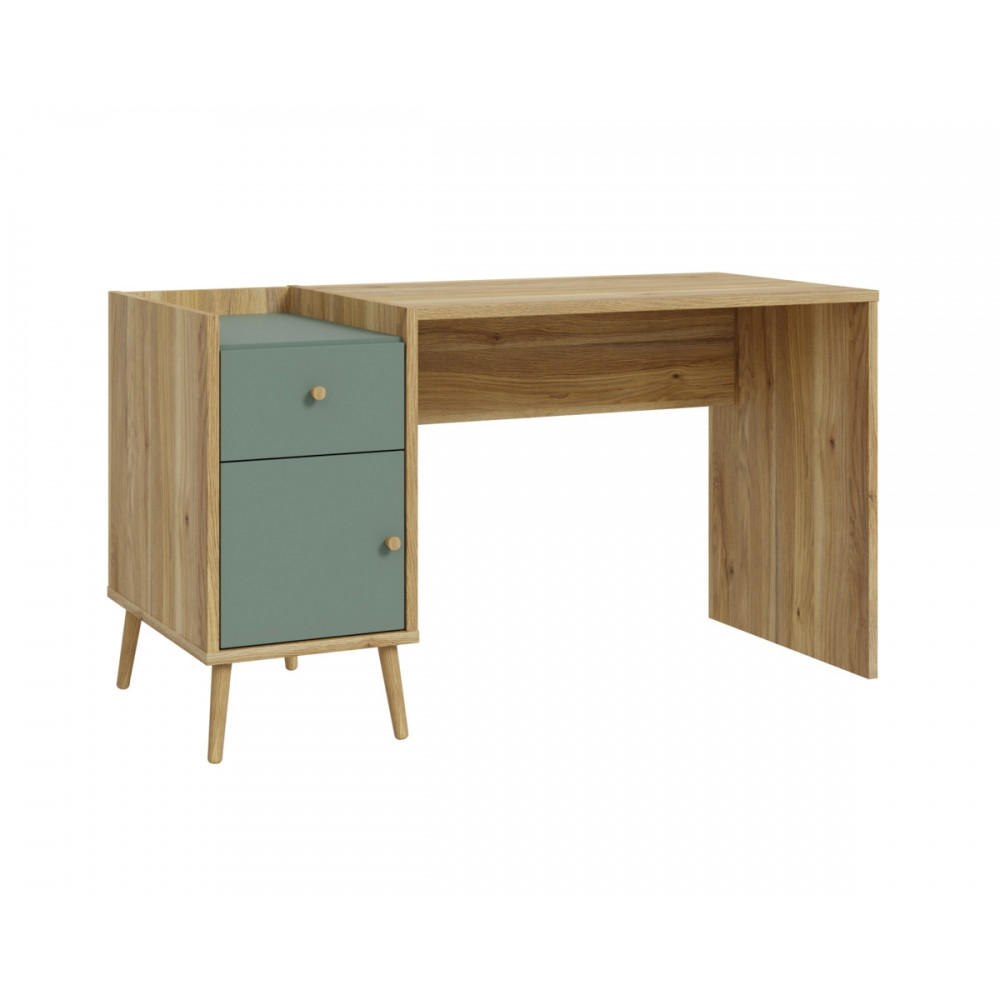 SCHREIBTISCH Salbei,Mauvella Eiche 140/78/60 cm - Salbeigrün, Holzwerkstoff (60/140/78cm) - Forte Möbel