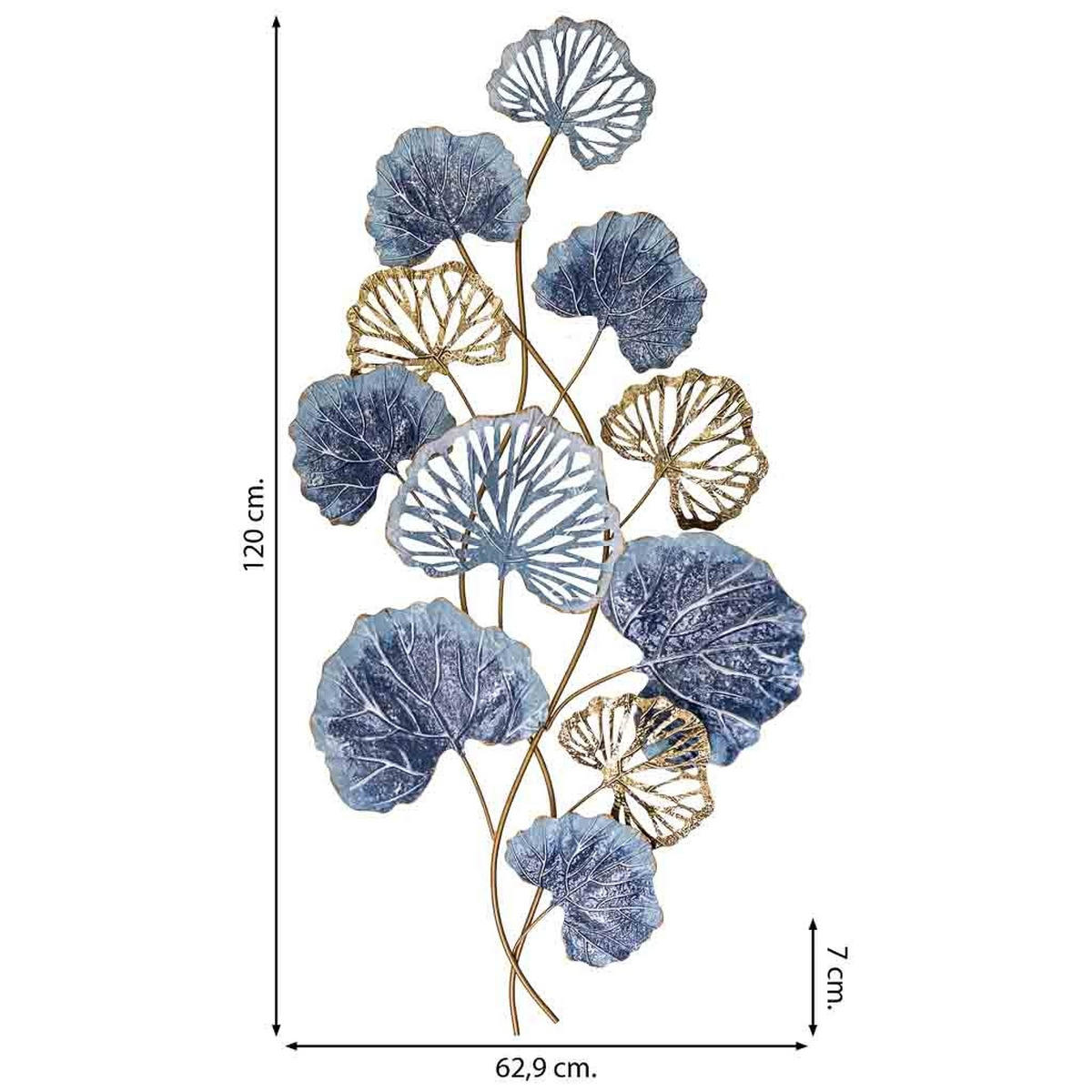 WANDDEKO-OBJEKT aus Metall, 63x120x7cm - Multicolor, Metall (62.9/7/120cm) - Wanderlust