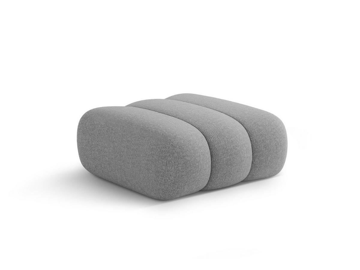 POUF Koge aus Chenille-Stoff hellgrau - Hellgrau, Textil (95/40/95cm) - Cosmopolitan Design