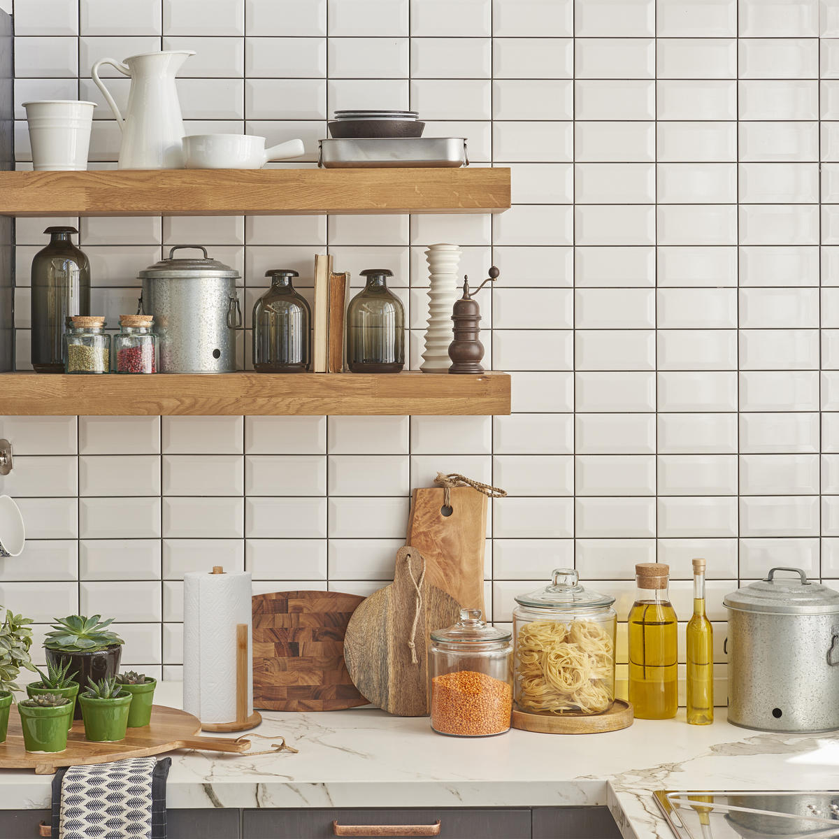 KÜCHENROLLENHALTER - Hellbraun, Holz (14.5/28/14.5cm) - Relaxdays