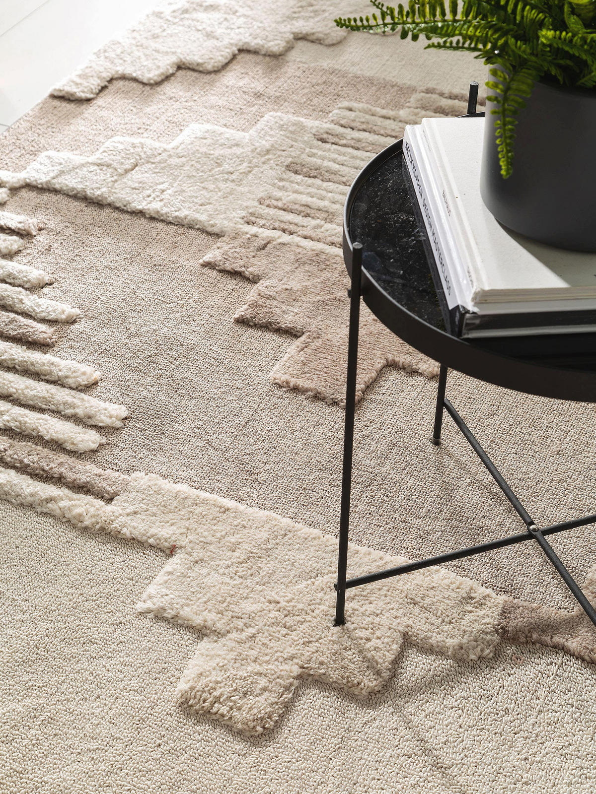 TEPPICH Oyo Cream/Beige 120x180 cm - Creme, Textil (120/180cm) - benuta Pop