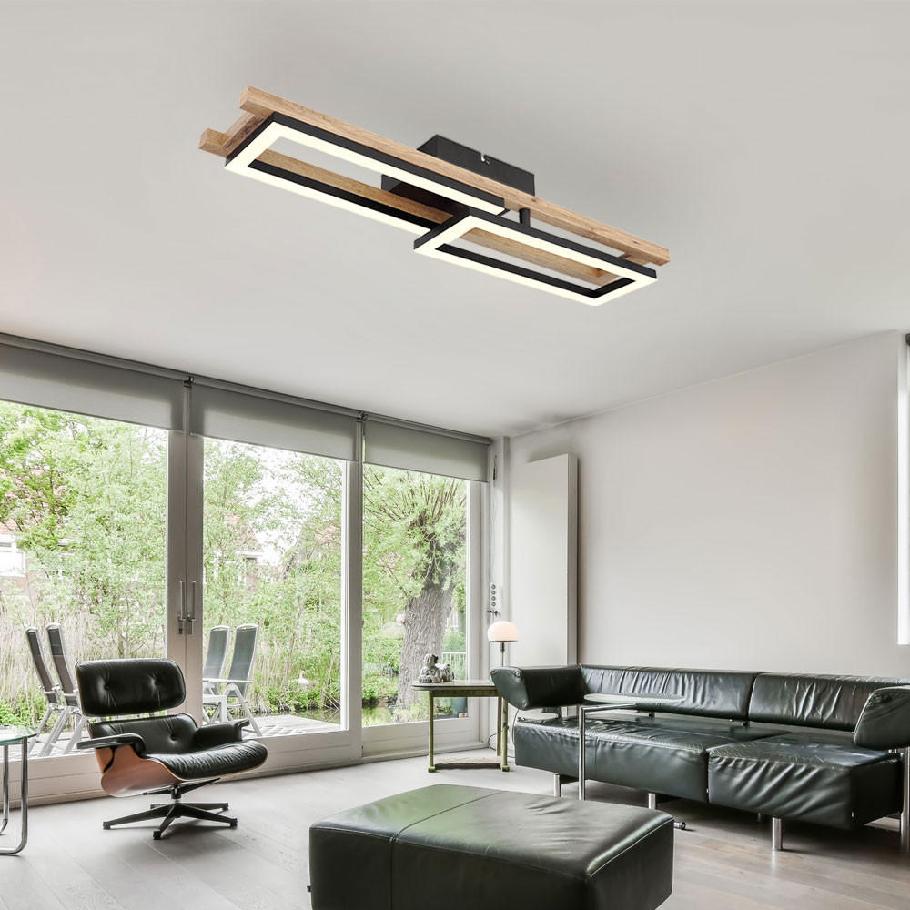 Thumbnail - Globo Lighting Led, Braun, Metall, F, 36.5x10.5x69 cm, Lampen & Leuchten, LED Beleuchtung, LED-Deckenleuchten