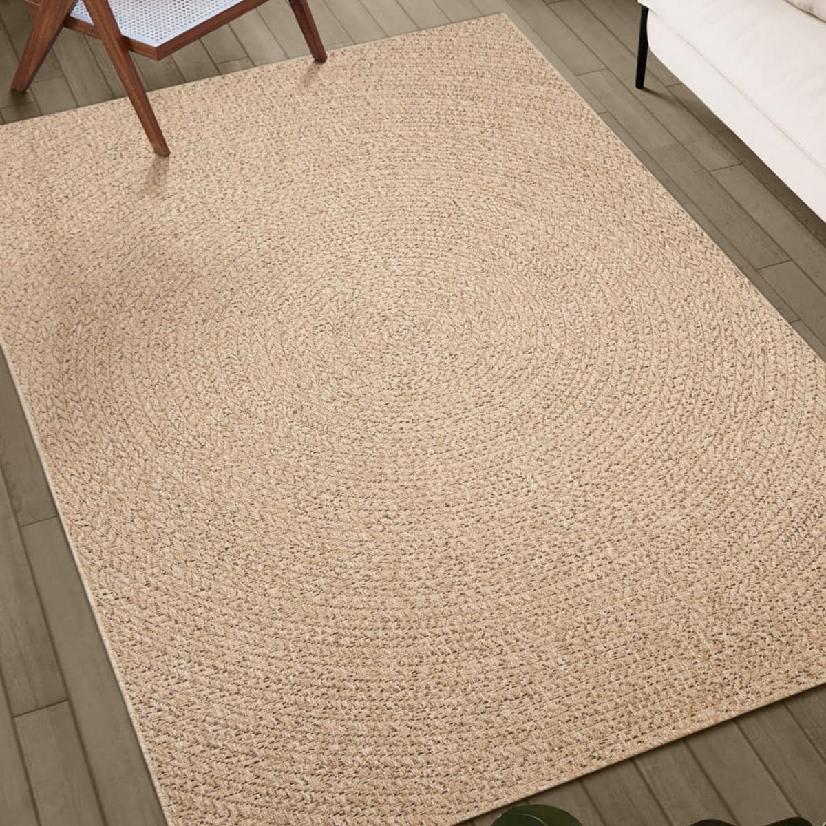 TEPPICH Zizur fur Indoor und Outdoor 240/340 cm aus PP in Jute-Optik - Braun, Kunststoff/Textil (240/340cm) - vidaXL