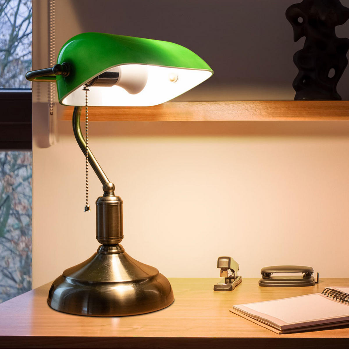 LED TISCHLEUCHTE Metall Glas Grün - Grün, Glas (26/18/36cm)