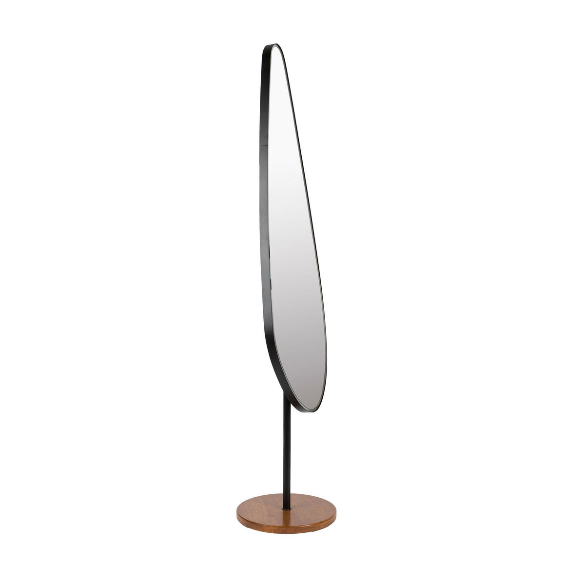 STANDSPIEGEL Dropz Organische Form - Schwarz, Metall (40/135/35cm) - Housecraft Living