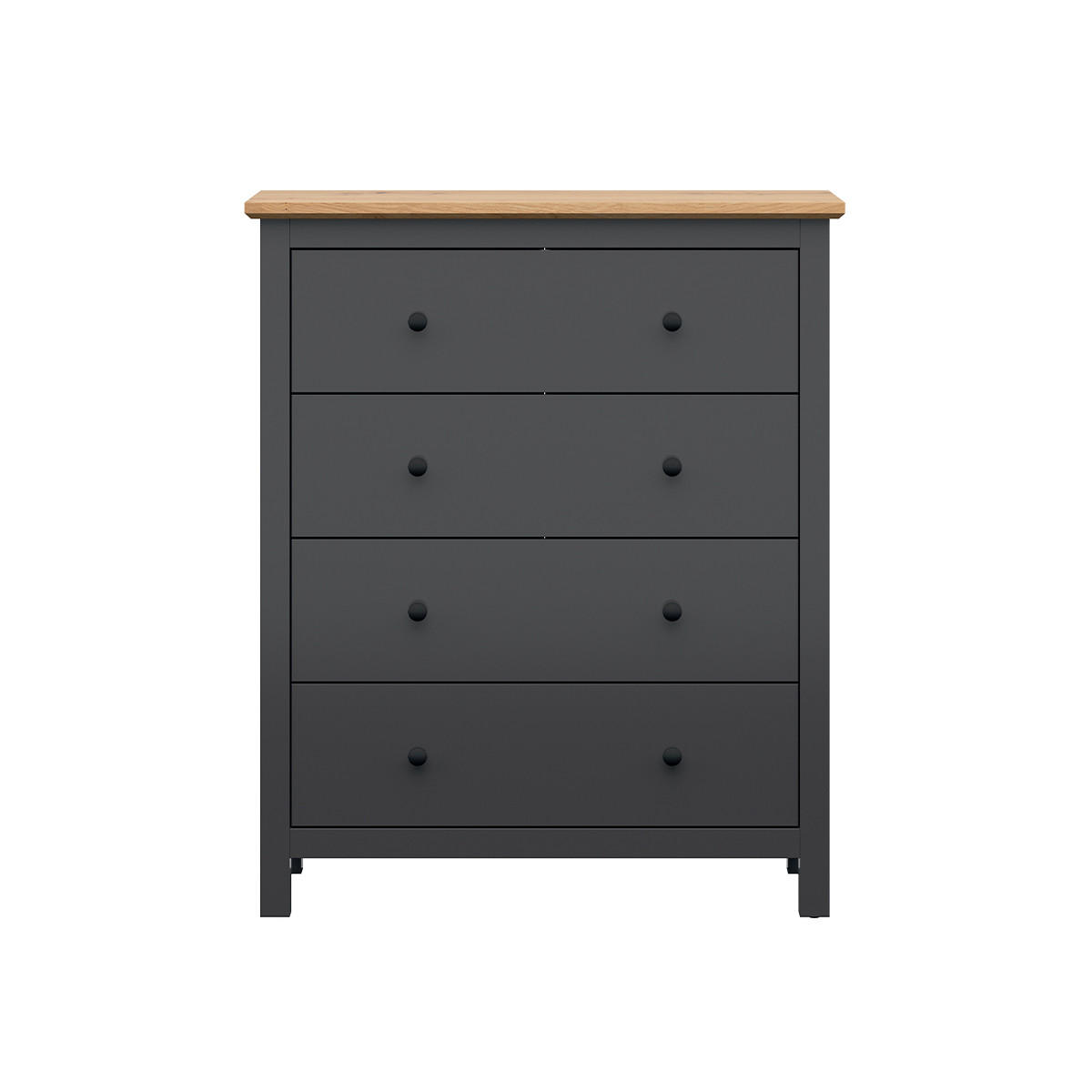 KOMODA Duck Antracitově šedá a dřevo - šedá, kompozitní dřevo (101/120/44cm) - Petits-meubles