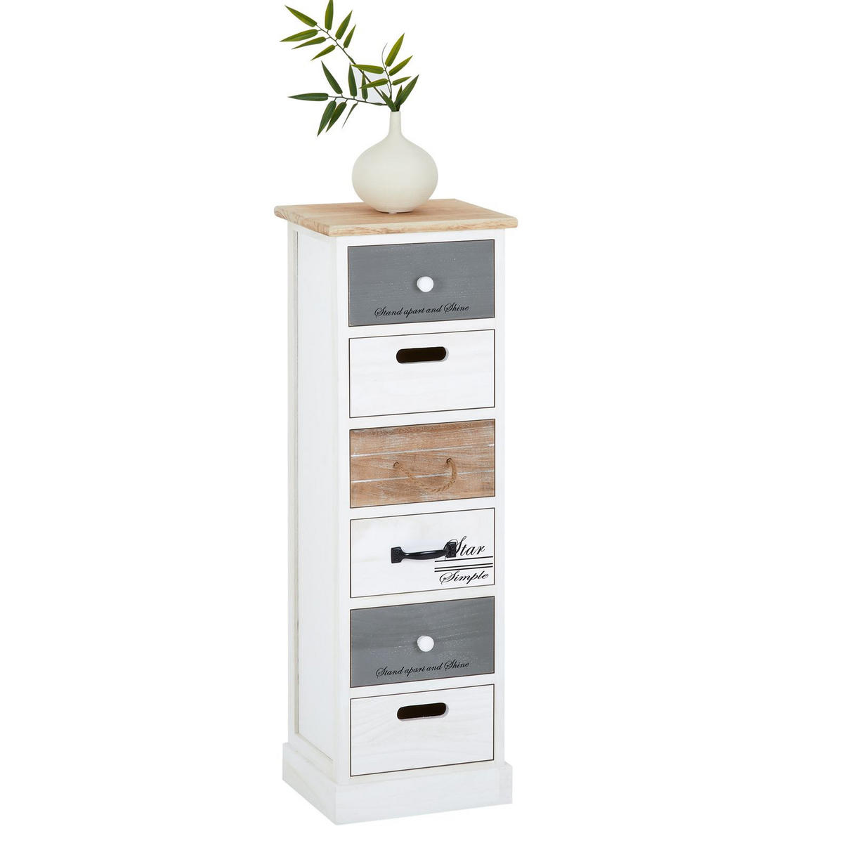 KOMMODE SALVA - Weiß, Holz (29/91/27cm) - CARO-Möbel