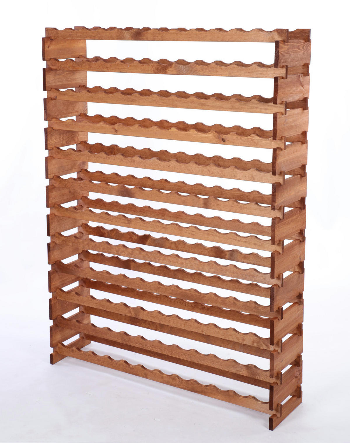 WEINREGAL VINOTECA FLEX PRO HxBxT 177x123x28cm 156 Flaschen auf 13 Ebenen Braun geölt - Braun, Holz (123/177/28cm) - PROREGAL