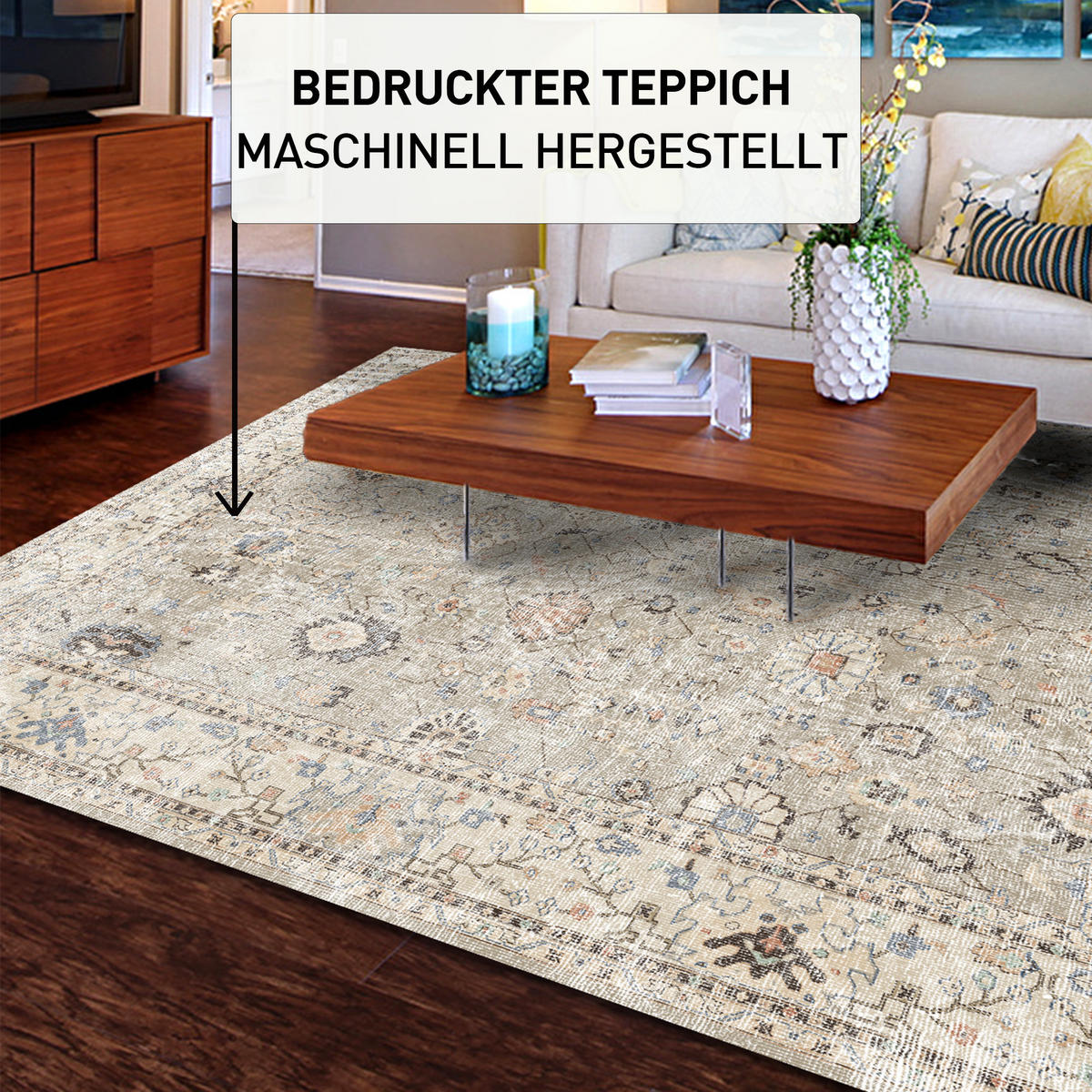 TEPPICH Monty 120x180 cm - Multicolor, Textil (120/180cm) - Bamyum