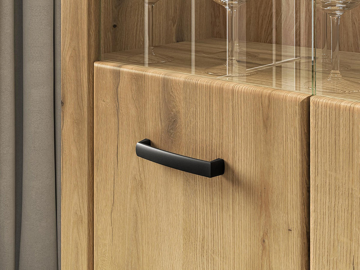 VITRINE – DORA 03 – 92 cm – Dora – Eichefarben - Eichefarben, Holzwerkstoff (92/144/40cm) - hi-markt