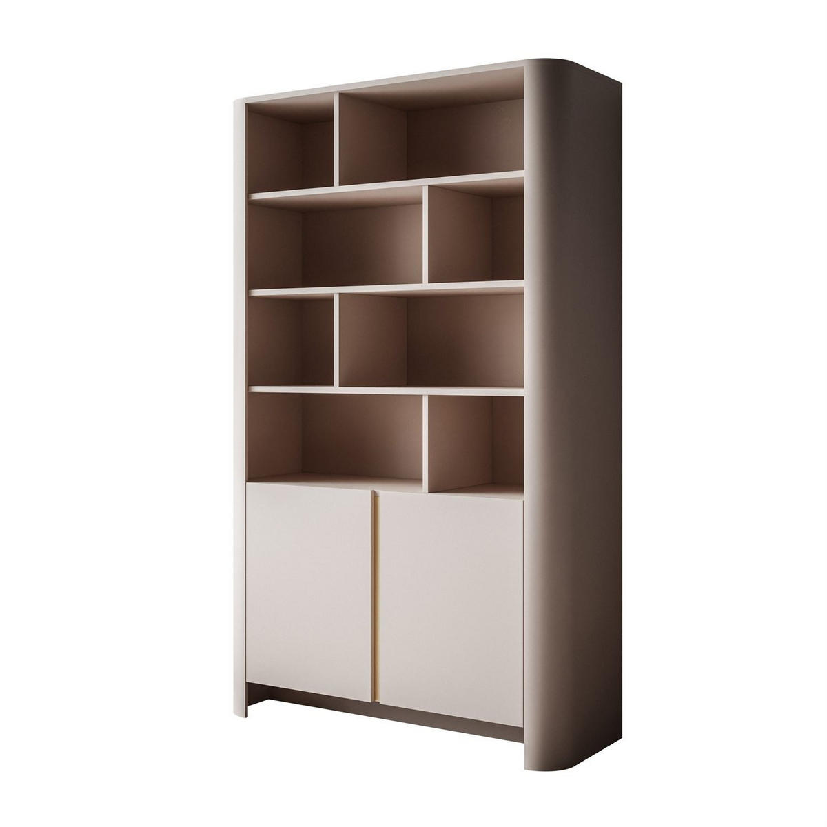 STANDREGAL DESTINY Kaschmir, zweitürig mit offenen Regalböden - Kaschmir, Holzwerkstoff (103/170/39cm) - Lookway