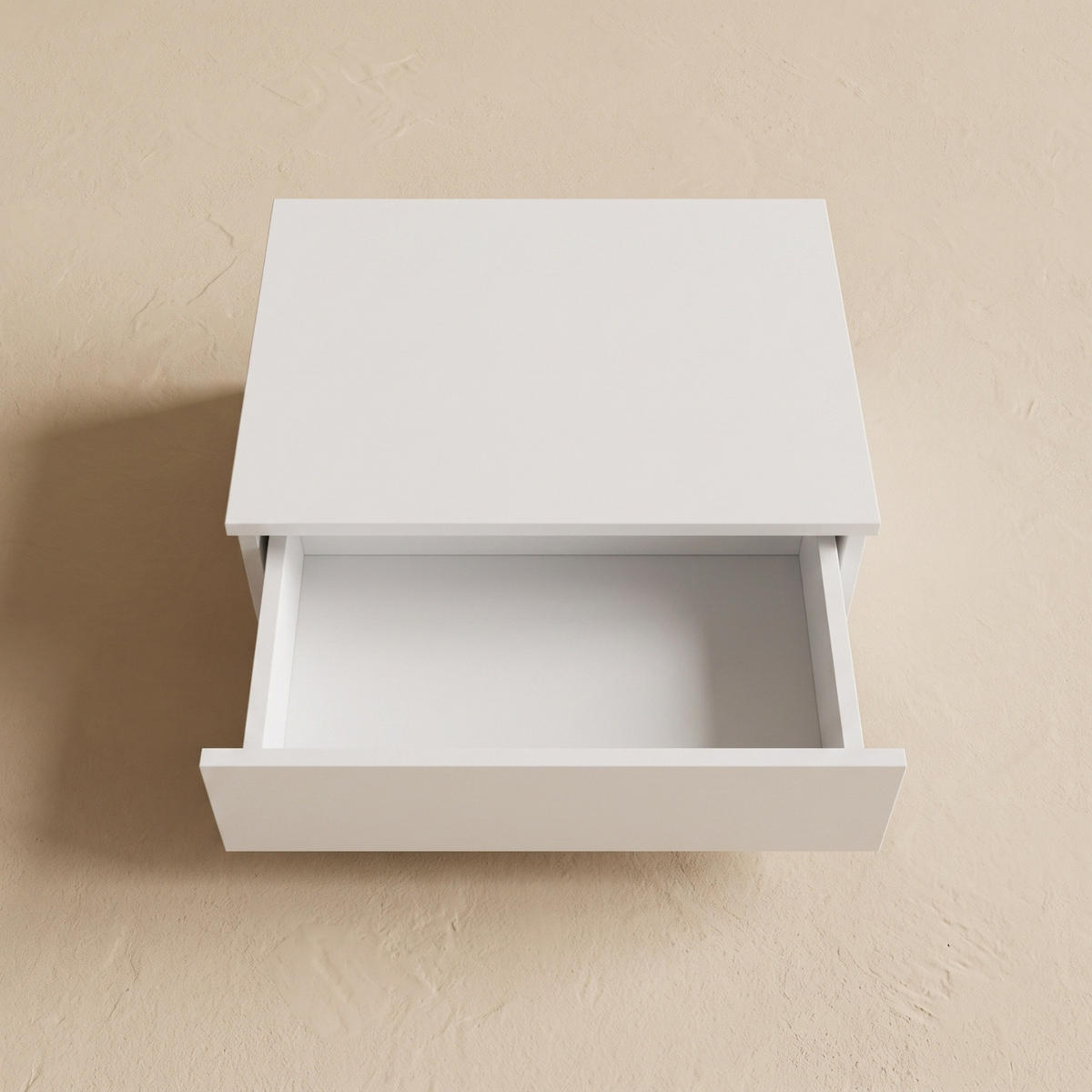 WAND-NACHTTISCH mit Schublade und Regal 40/30/21,5 cm - Weiß, Holzwerkstoff (30/21.5/40cm) - SCENA LIVING