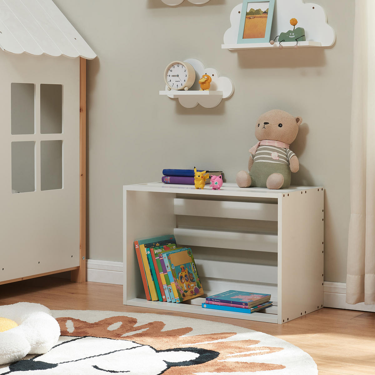 BEISTELLTISCH Rønde - Weiß, Holzwerkstoff (33/64/43cm) - [en.casa]