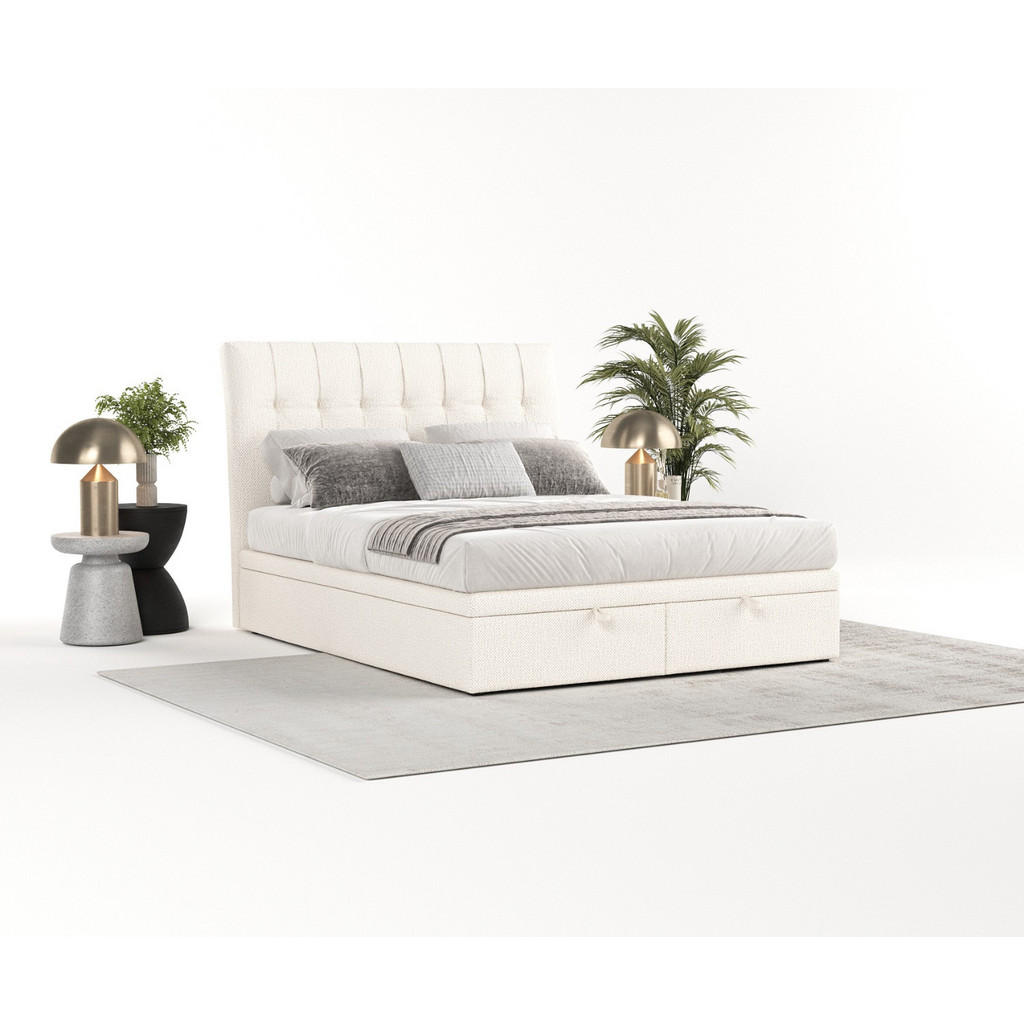 Thumbnail - AltaBeds Polsterbett, Creme, Textil, Buche, Kiefer, 120x200 cm, Handmade in Europe, Schlafzimmer, Betten, Polsterbetten