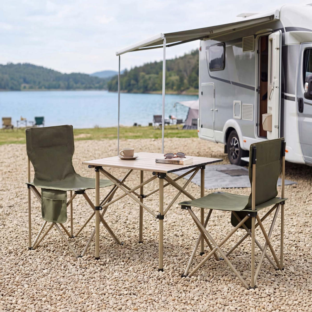 CAMPINGSET Grün - Grün, Textil (51/65/53cm) - MCW