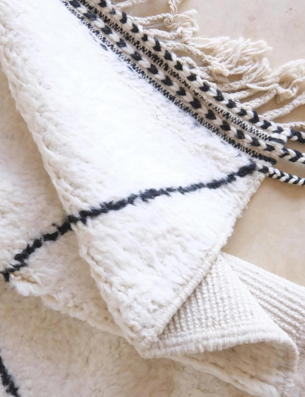 BERBERTEPPICH aus reiner Wolle 213x 295 cm - Weiß, Naturmaterialien (213/295cm) - AFK Living