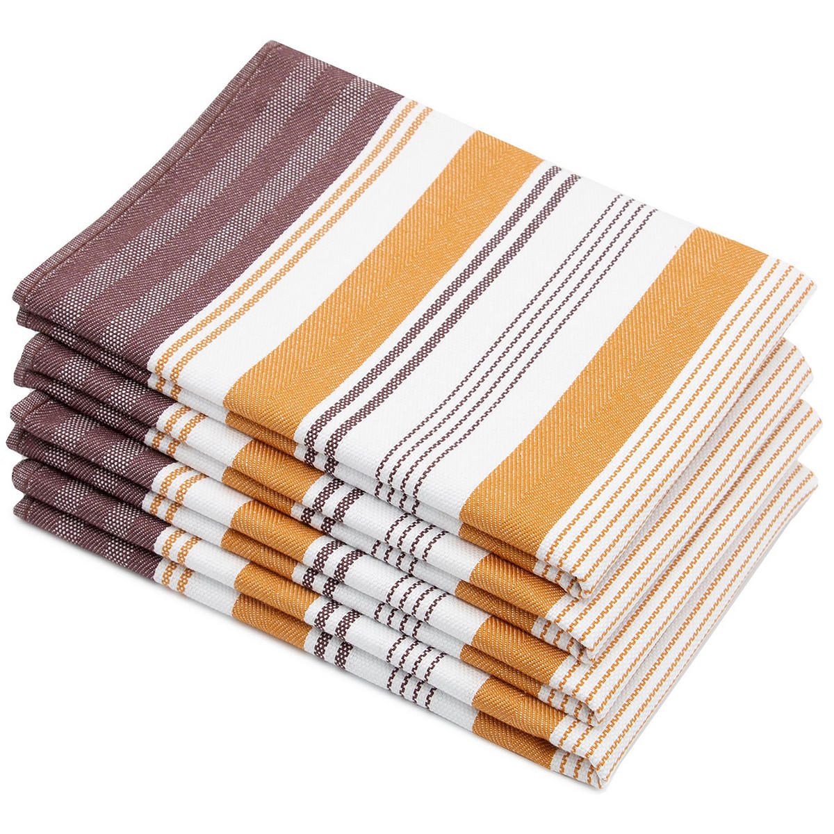 GESCHIRRTÜCHER, 4er-Set, 50x70 cm, 100% Baumwolle, Braun - Braun, Textil (50/70cm) - Zollner