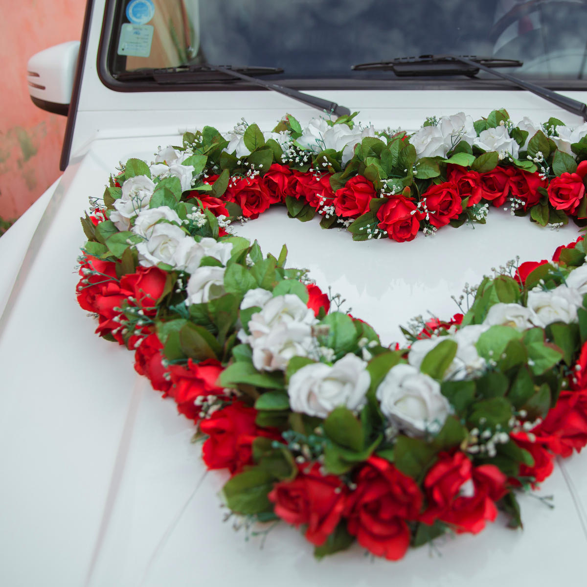 48XKUNSTROSEN - Multicolor, Textil (26cm) - Relaxdays