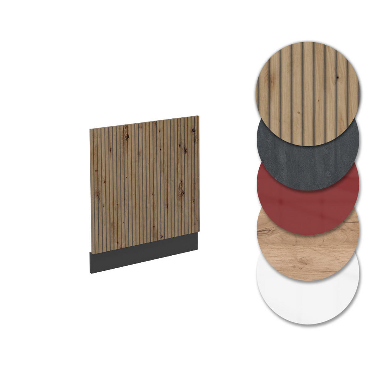 FRONTBLENDE R-Line Artisan-Eiche 60 cm, AP Anthrazit - Anthrazit/Eiche Artisan, Holzwerkstoff (60/57.2/1.6cm) - Vicco