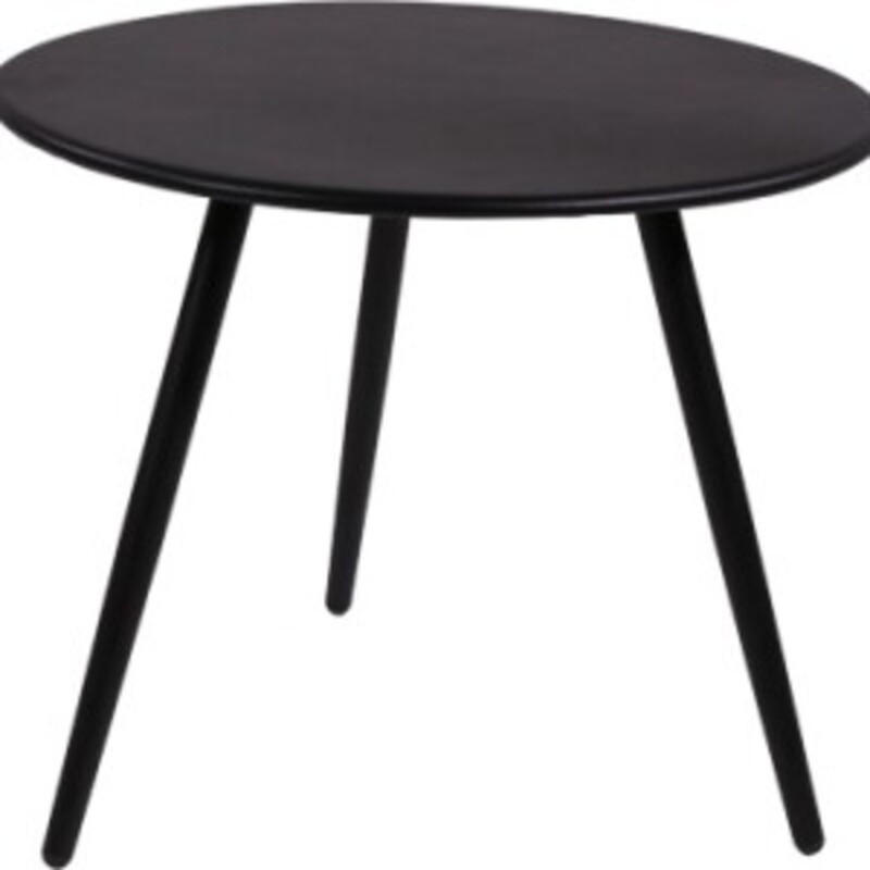 BEISTELLTISCH Rafael - Schwarz - 45/45/35 cm - Schwarz, Metall (45/45/35cm) - Lesli Living