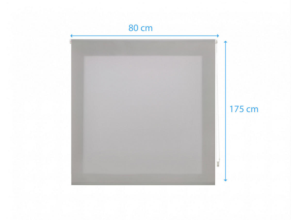 ROLLO Polyester Transluzent Silber 80x175 - Silberfarben, Textil (80/175/1cm) - Purline
