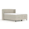 BOXBETT Monpelli Beige Grau 180/200 cm mit Matratze und Topper - Beige/Schwarz, Holz/Holzwerkstoff (180/200cm) - Maison de Reve