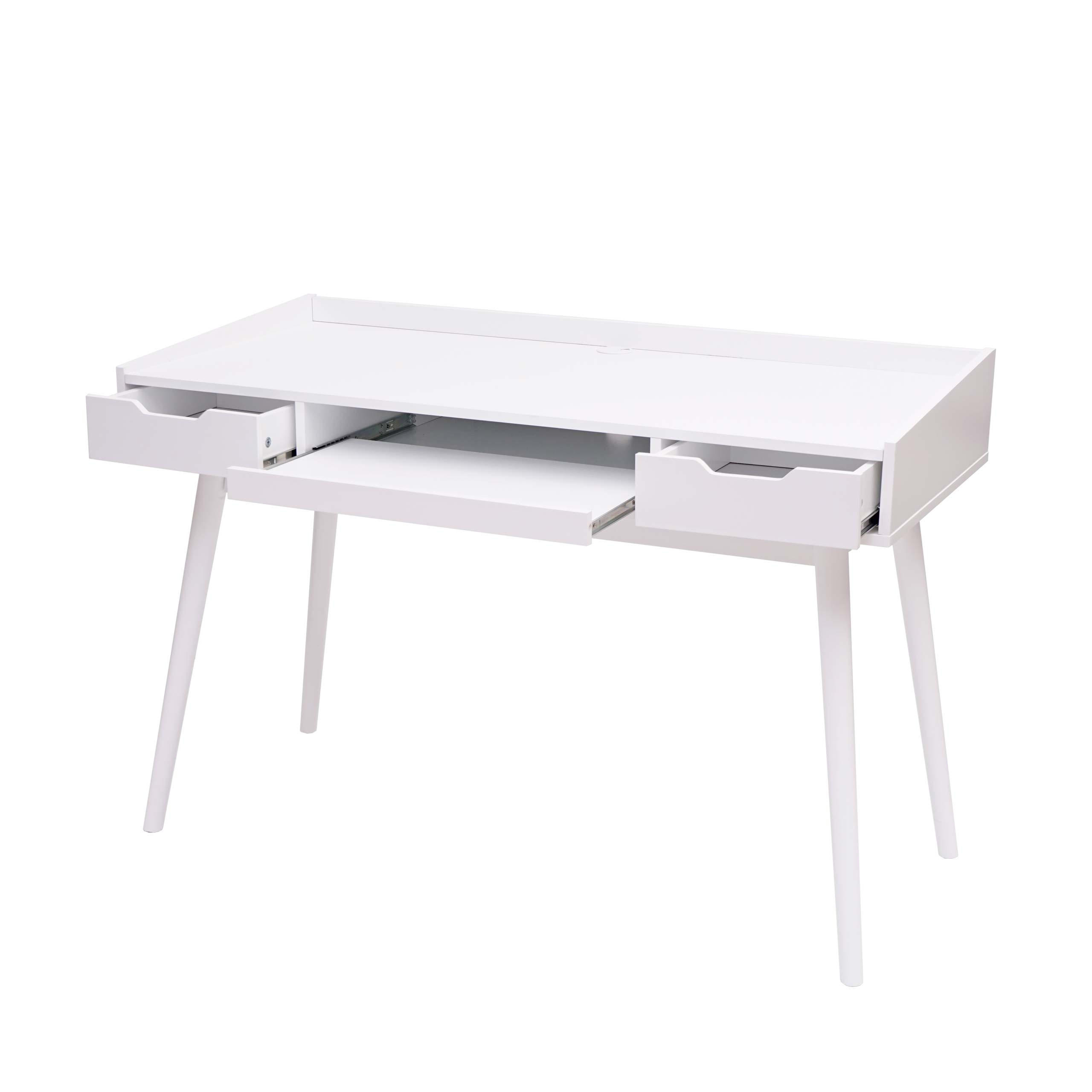SCHREIBTISCH A70B rechteck Weiß - Weiß, Holzwerkstoff (55/120/80cm) - MCW