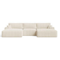 ECKSOFA U Serene Beige - Beige, Holz/Textil (391/145cm) - Graingold