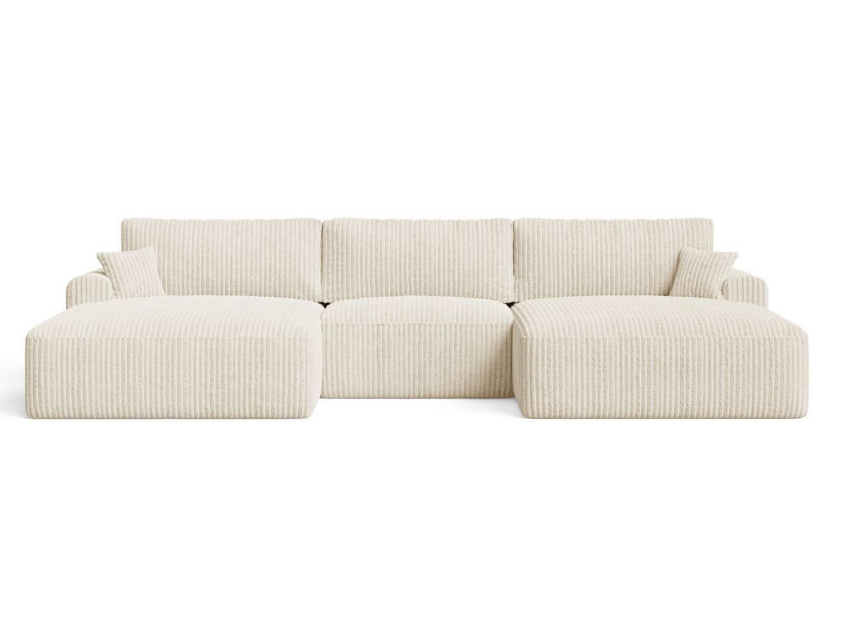 ECKSOFA U Serene Beige - Beige, Holz/Textil (391/145cm) - Graingold