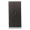 AKTENSCHRANK Beetle 4 Fachböden 195x92x42 cm Silber & Wenge - Wengefarben, Metall (92/195/42cm)