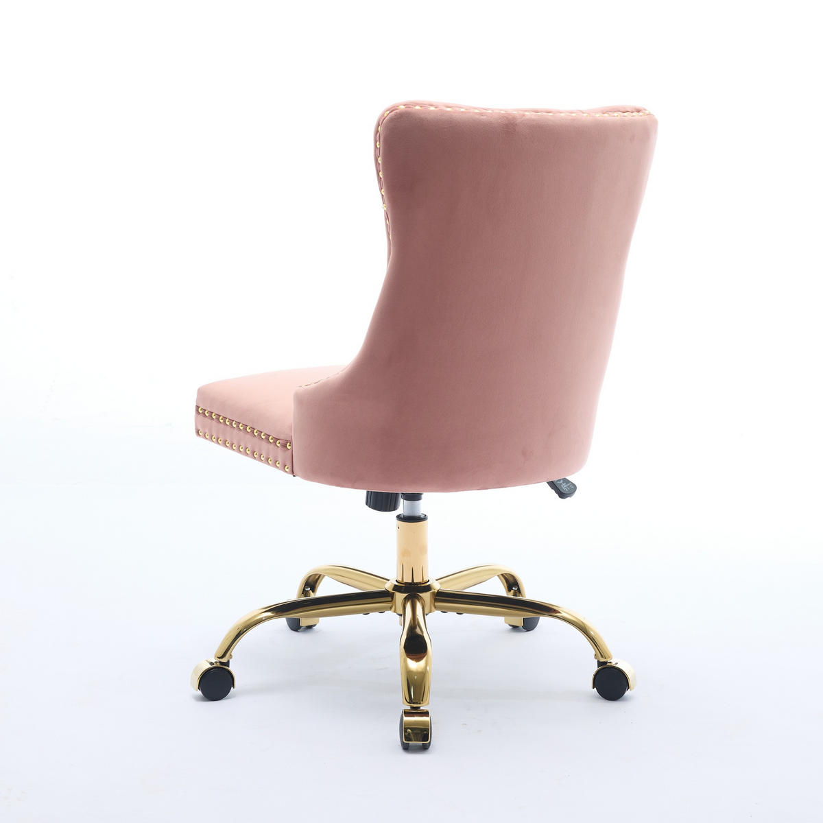 DREHSTÜHLE Samt Drehbar Goldgestell Rosa - Pink, Metall (50/98/63cm) - SHOPENTRA
