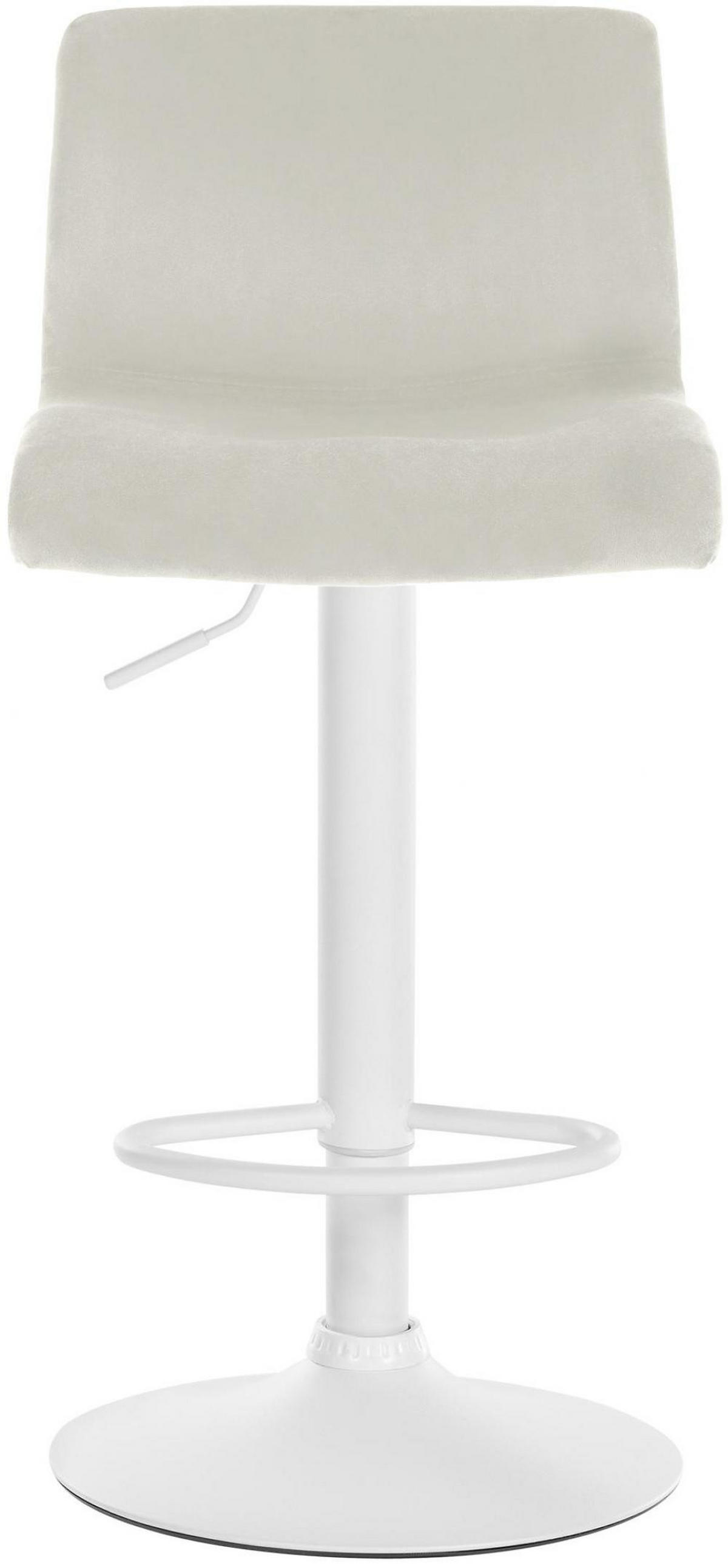 BARHOCKER Samt Creme - Creme, Textil (39/83/36cm) - CLP