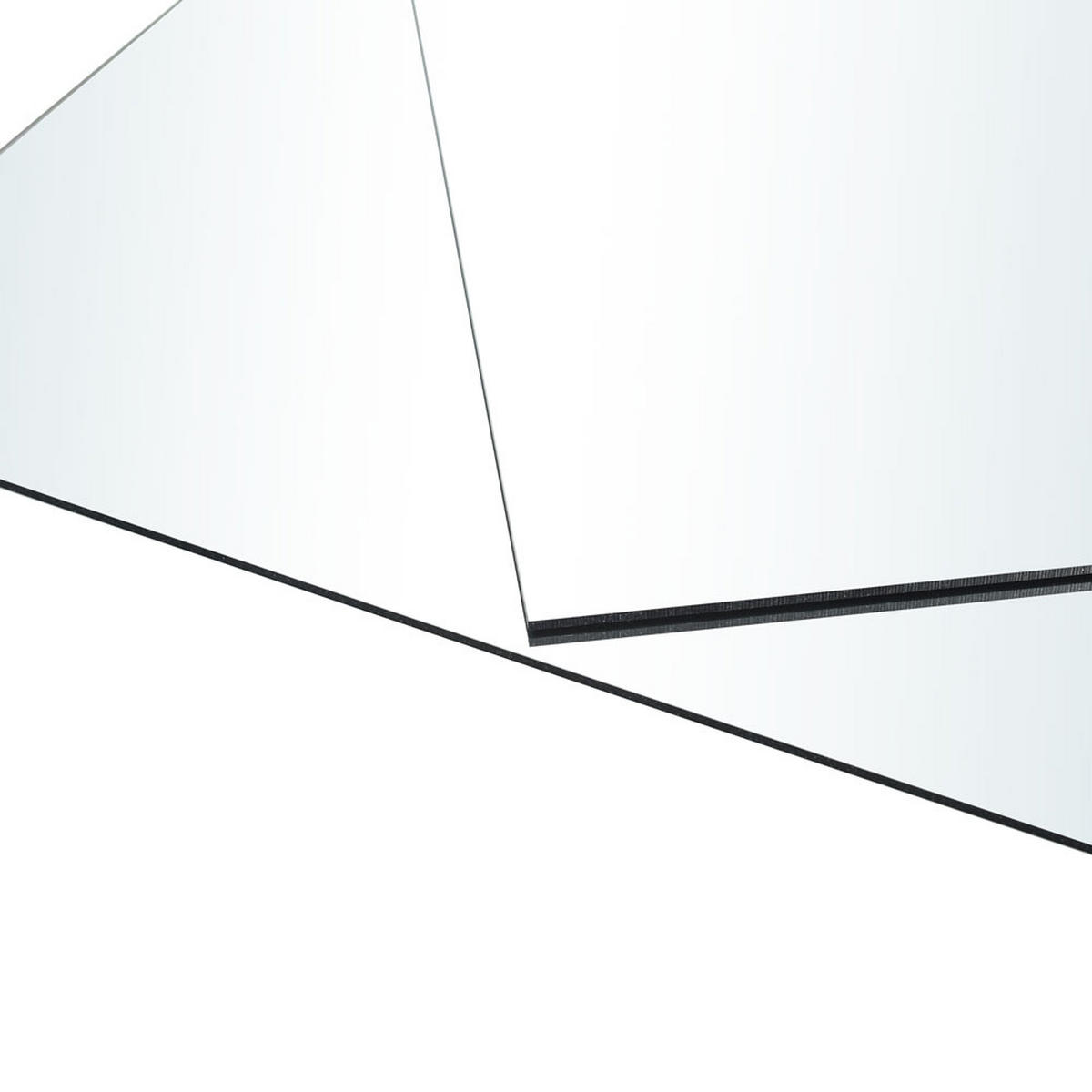 WANDSPIEGEL Spiegelplatten 4-TLG. Kombinierbar Acryl - Weiß, Kunststoff (30/1/30cm) - Livingandhome