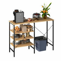 SIDEBOARD 120/40/85,5 cm mit flexibel montierbaren Regalen, Metallgestell und höhenverstellbaren Füßen, Schwarz/Natur - Schwarz, Holzwerkstoff (120/85/40cm) - Redom
