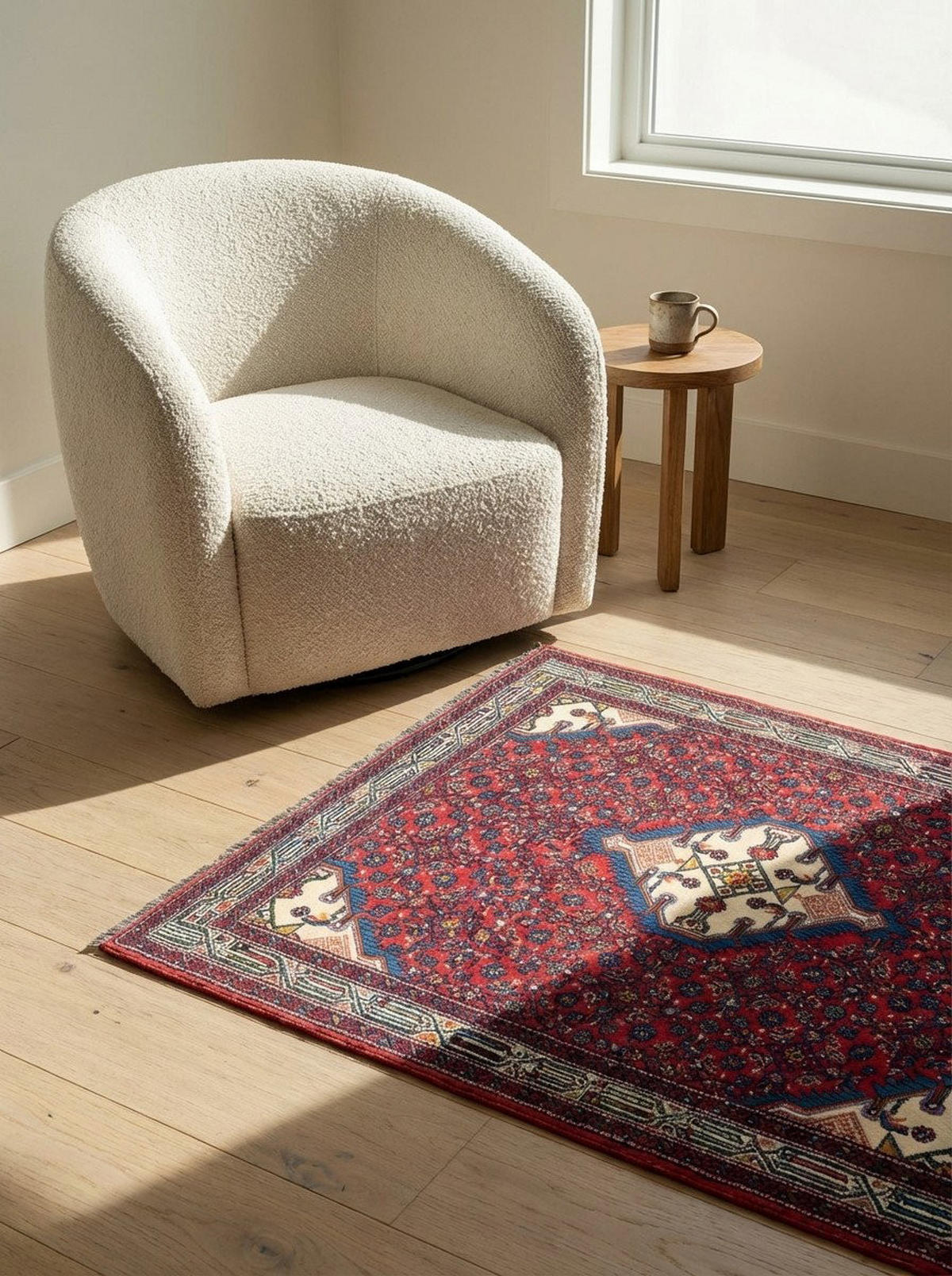 TEPPICH Assadabad Rot 154/107 cm Schurwolle - Rot, Textil (107/154cm) - Looma