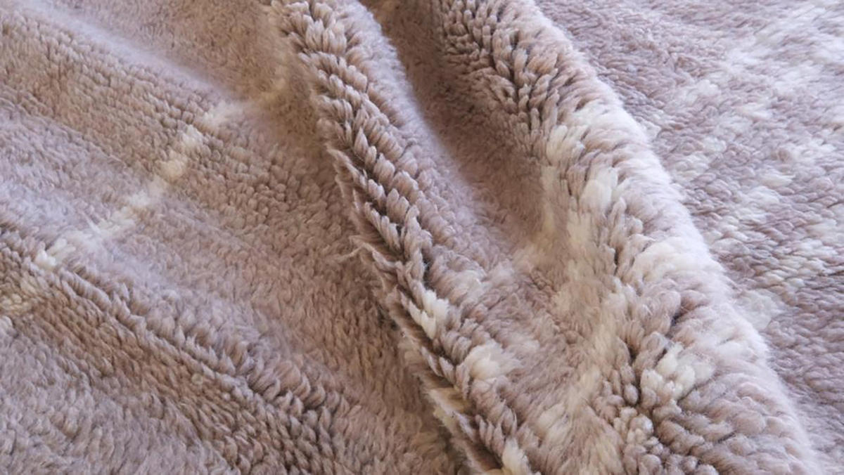 BERBERTEPPICH aus Marokko aus reiner Wolle grau - Grau, Naturmaterialien (216/309cm) - AFK Living