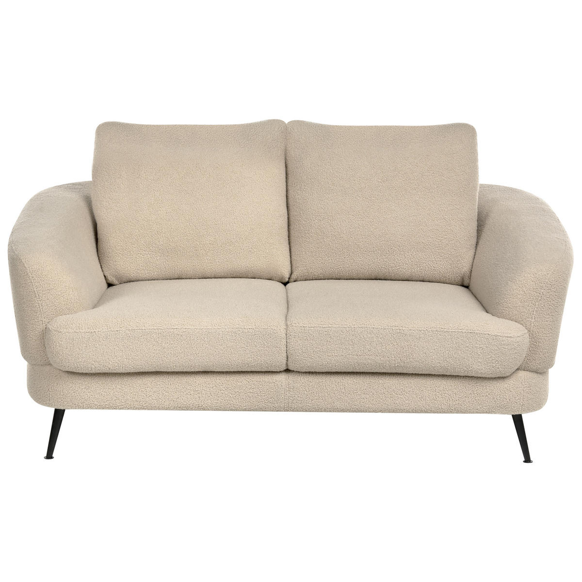 SADA POHOVEK 3-místná Bouclé Světle béžová Kjaer - černá/béžová, textil (155/100/100cm) - Beliani