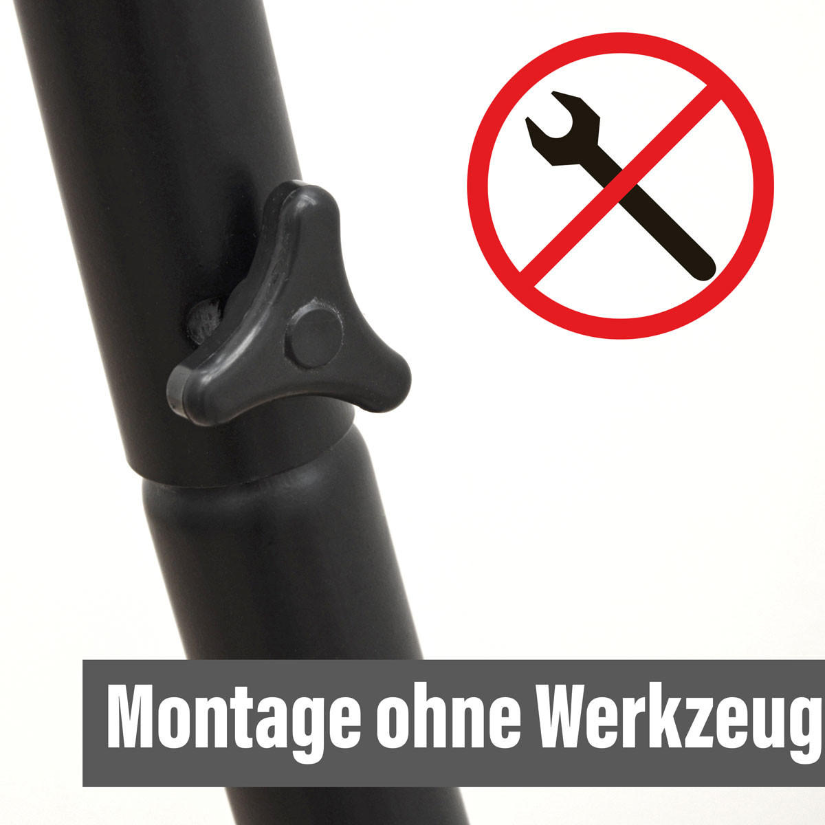 XL-HÄNGESESSELGESTELL, 210cm, bis 150kg, Schwarz - Schwarz, Metall (160/140/210cm) - Amanka