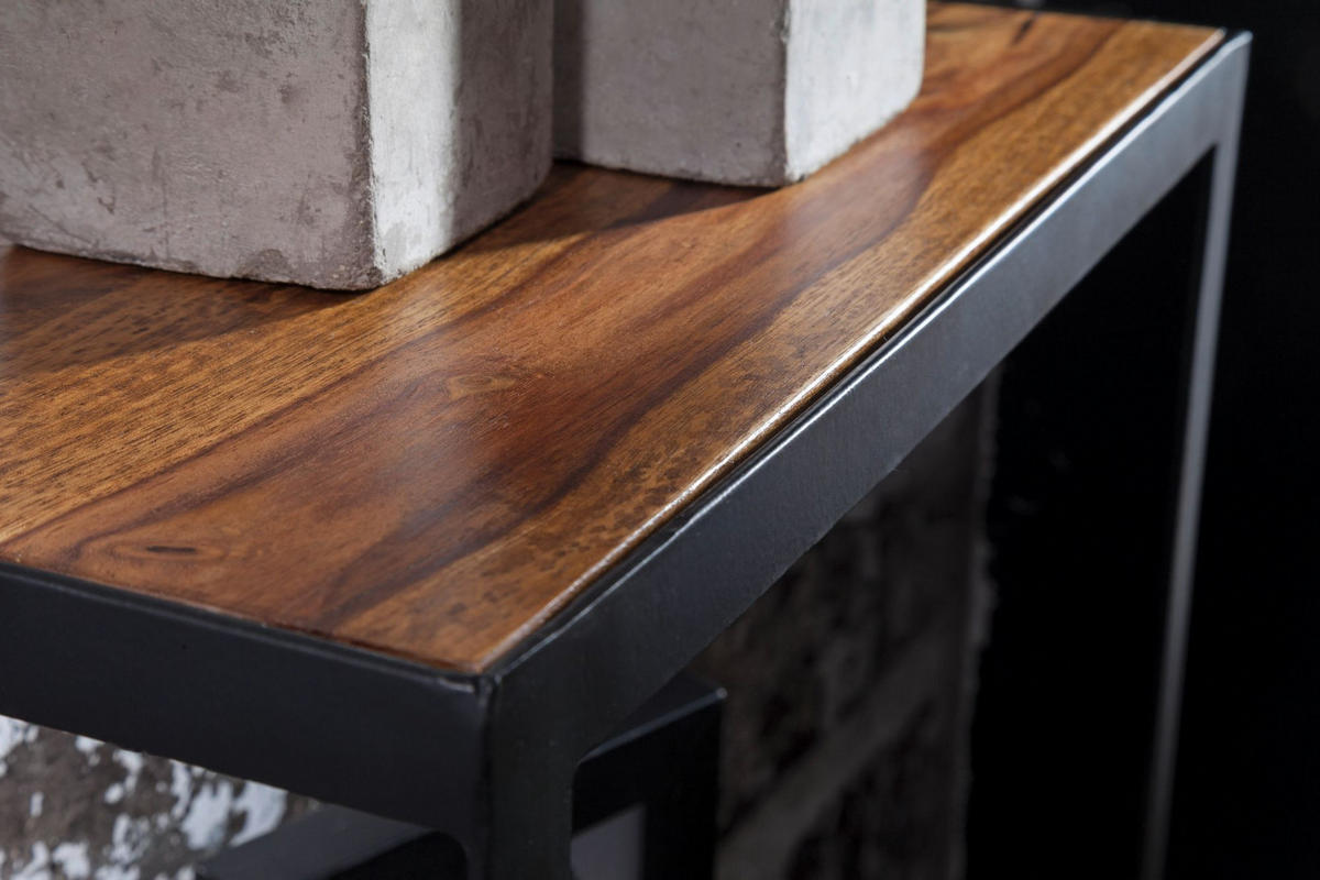 WANDREGAL Holz Metall Modern Stil 35x35x18 cm - Schwarz, Holz/Metall (35/35/18cm) - KADIMA DESIGN